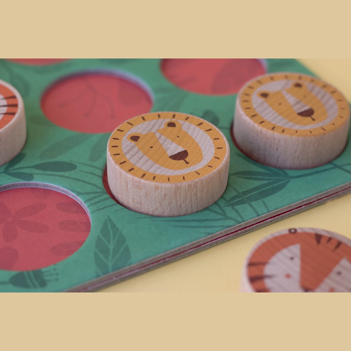 Gra kółko i krzyżyk Londji Lew i tygrys drewniana 4+ - miniatura 7