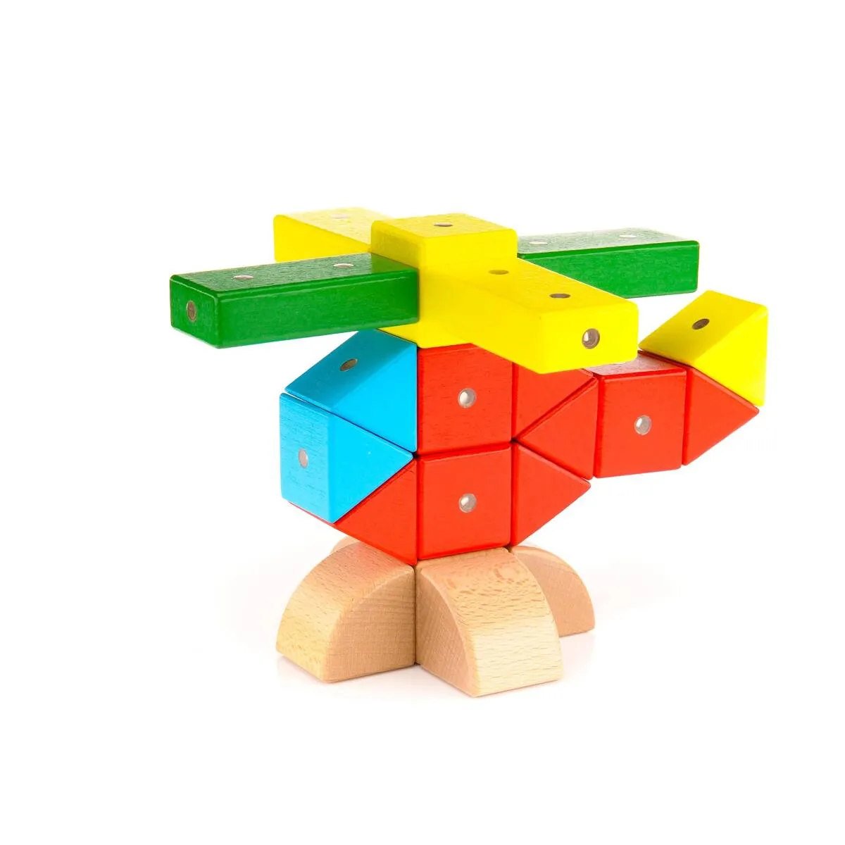 Drewniane klocki magnetyczne WABI 120 elementów z 456 magnesami 3+ - miniatura 8