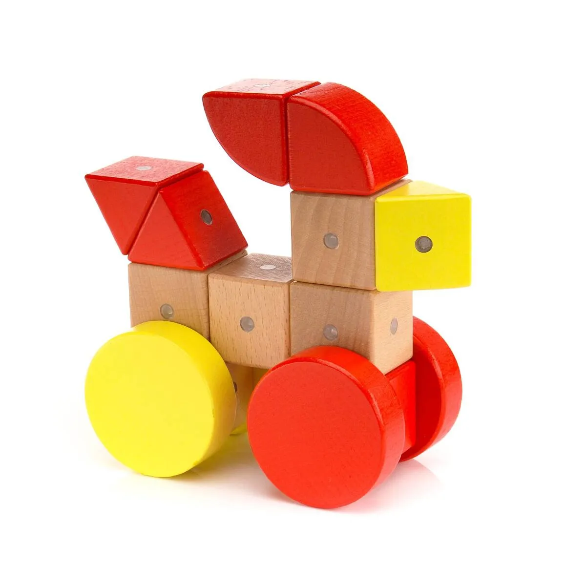 Drewniane klocki magnetyczne WABI 120 elementów z 456 magnesami 3+ - miniatura 10