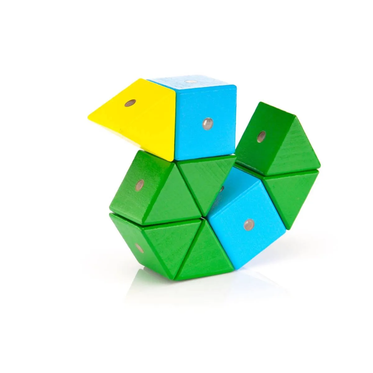 Drewniane klocki magnetyczne WABI 120 elementów z 456 magnesami 3+ - miniatura 17