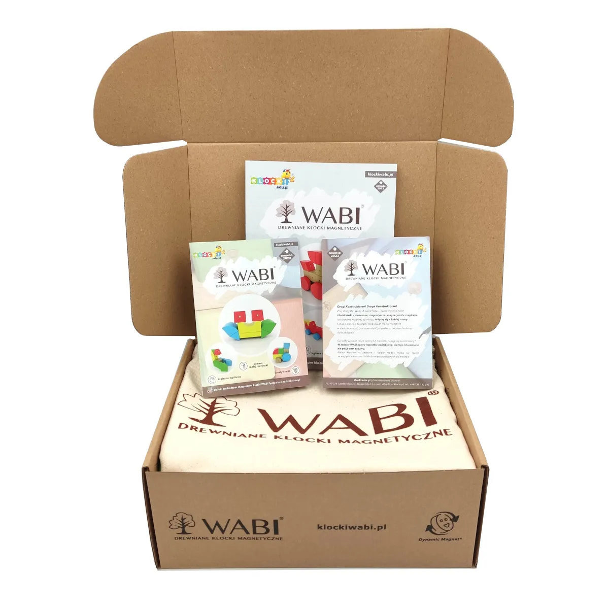 Drewniane klocki magnetyczne WABI 80 elementów z 304 magnesami 3+ - miniatura 2