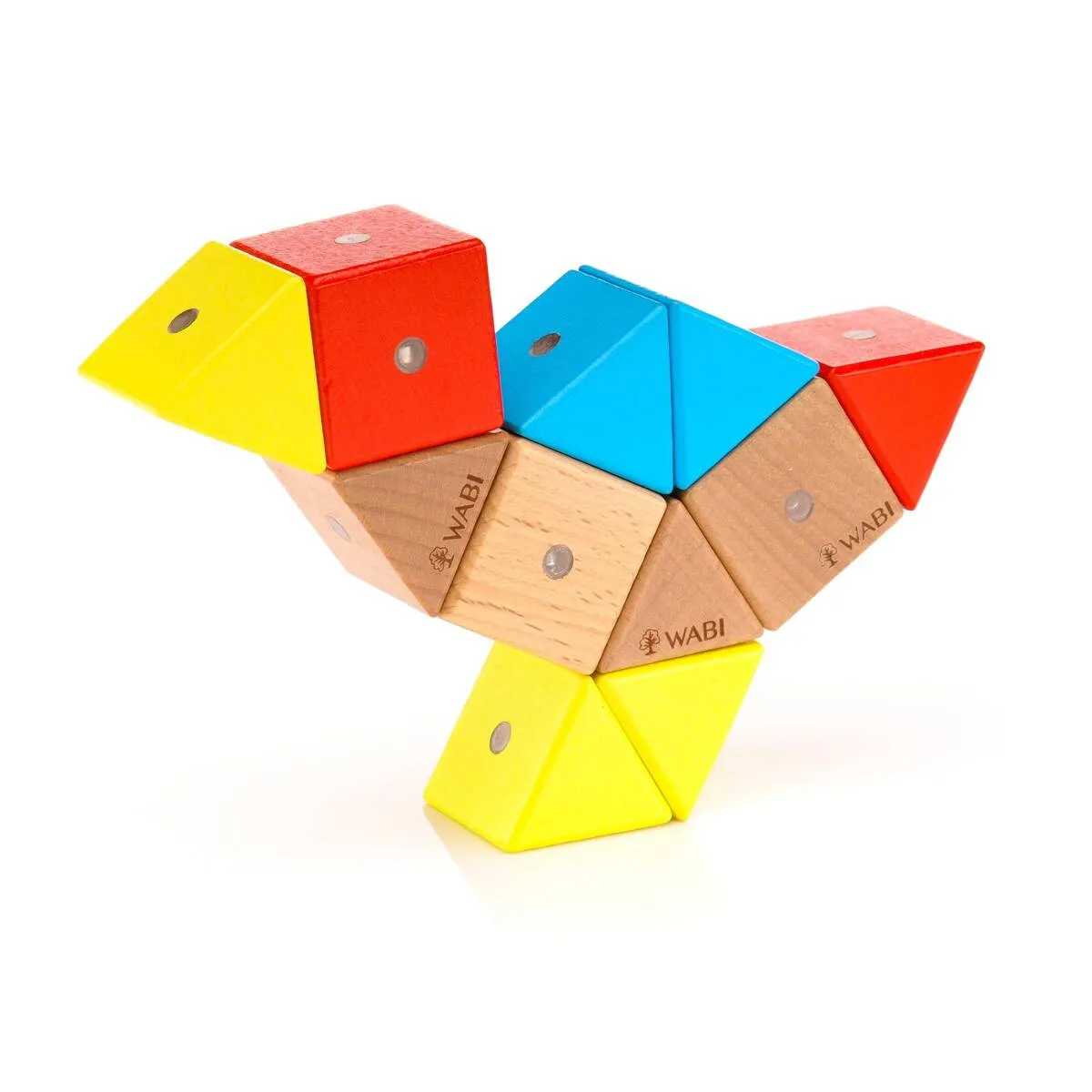 Drewniane klocki magnetyczne WABI 80 elementów z 304 magnesami 3+ - miniatura 13