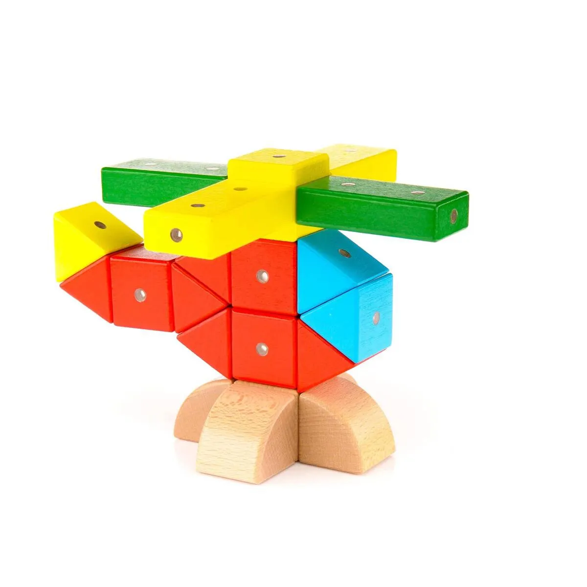 Drewniane klocki magnetyczne WABI 80 elementów z 304 magnesami 3+ - miniatura 14