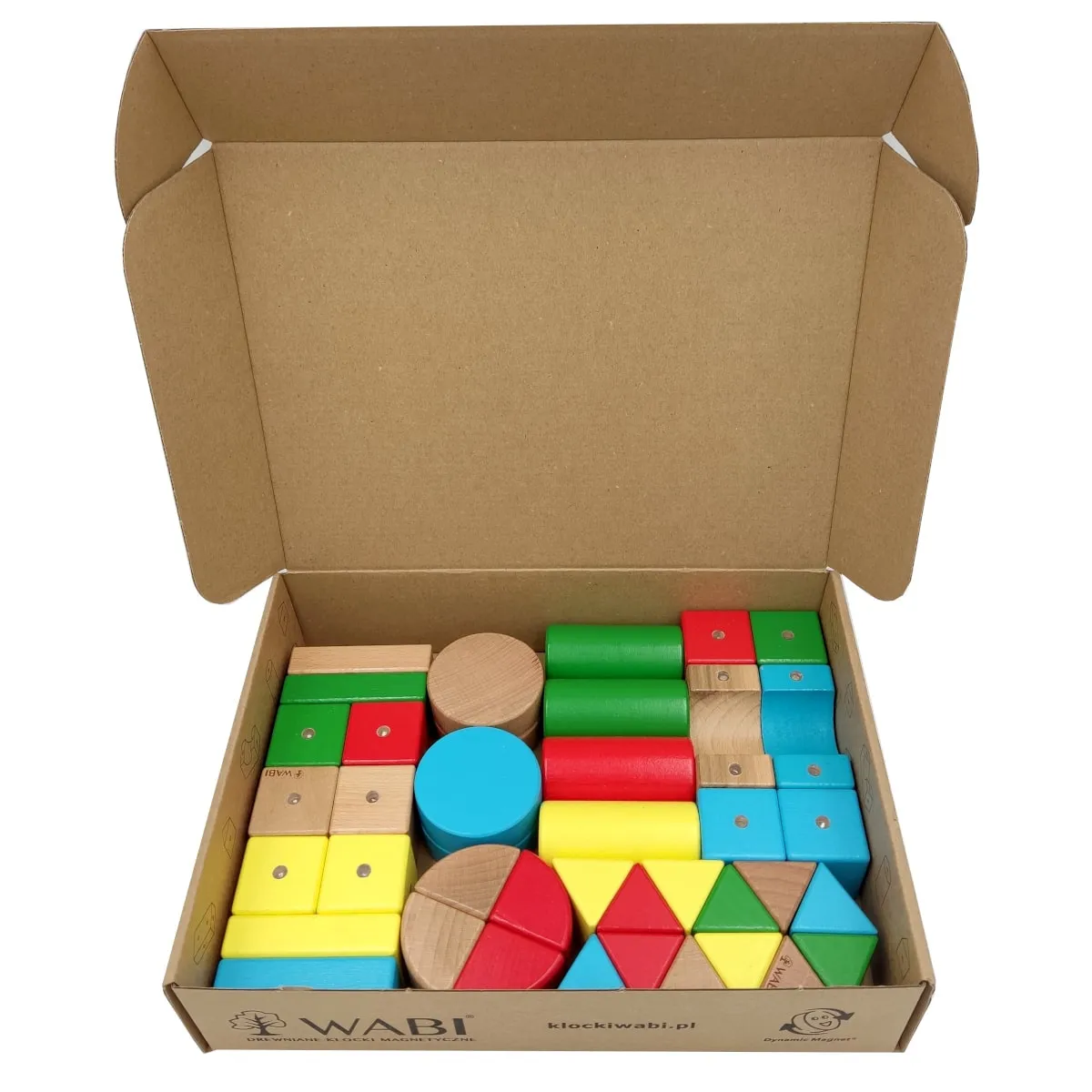 Drewniane klocki magnetyczne WABI 40 elementów z 152 magnesami 3+ - miniatura 3