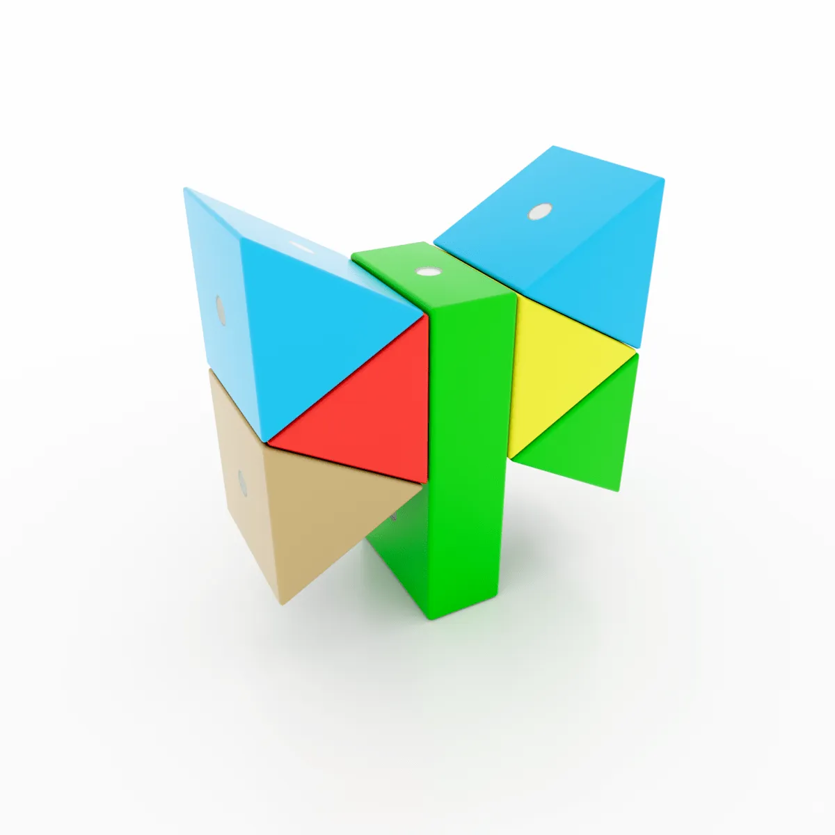 Drewniane klocki magnetyczne WABI 20 elementów z 76 magnesami 3+ - miniatura 21