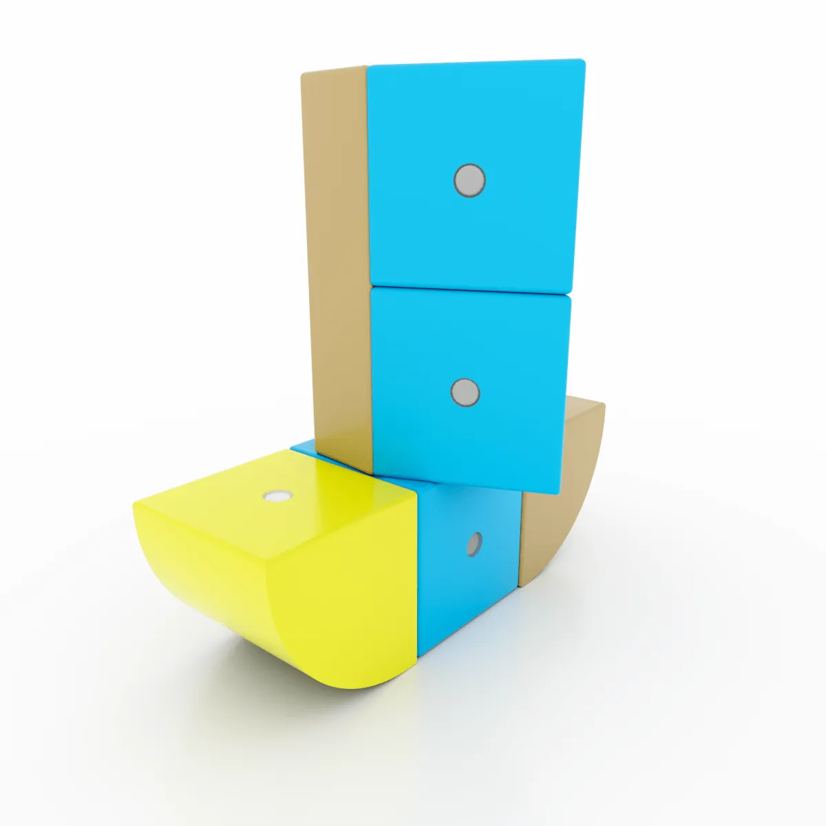 Drewniane klocki magnetyczne WABI 20 elementów z 76 magnesami 3+ - miniatura 24