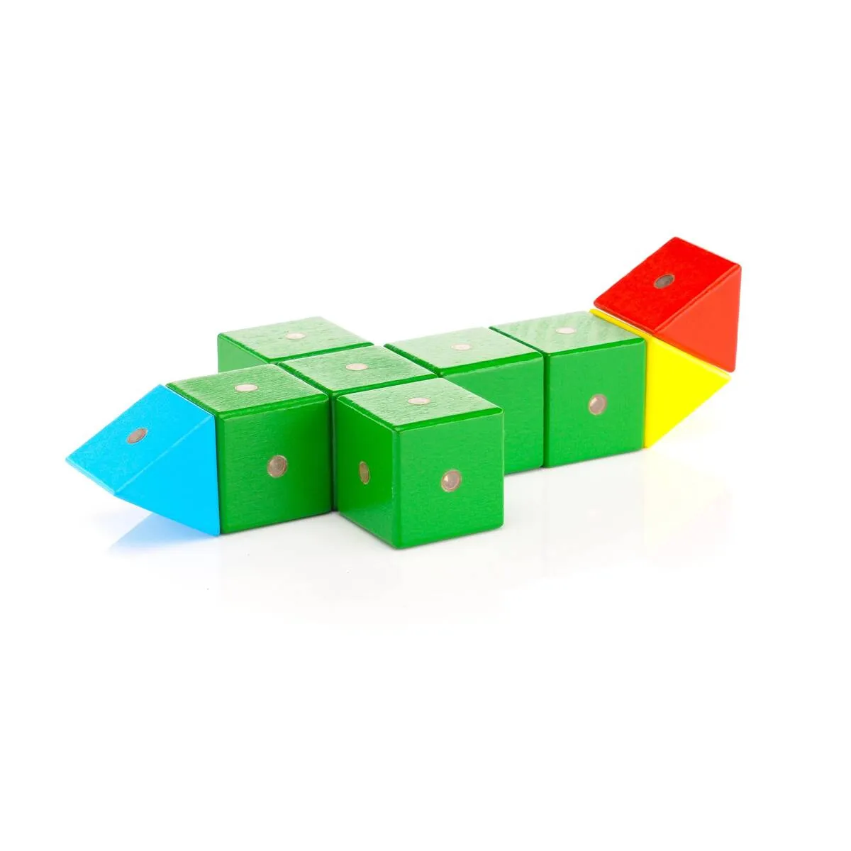 Drewniane klocki magnetyczne WABI zestaw edukacyjny 120 elementów z tacką 3+ - miniatura 19