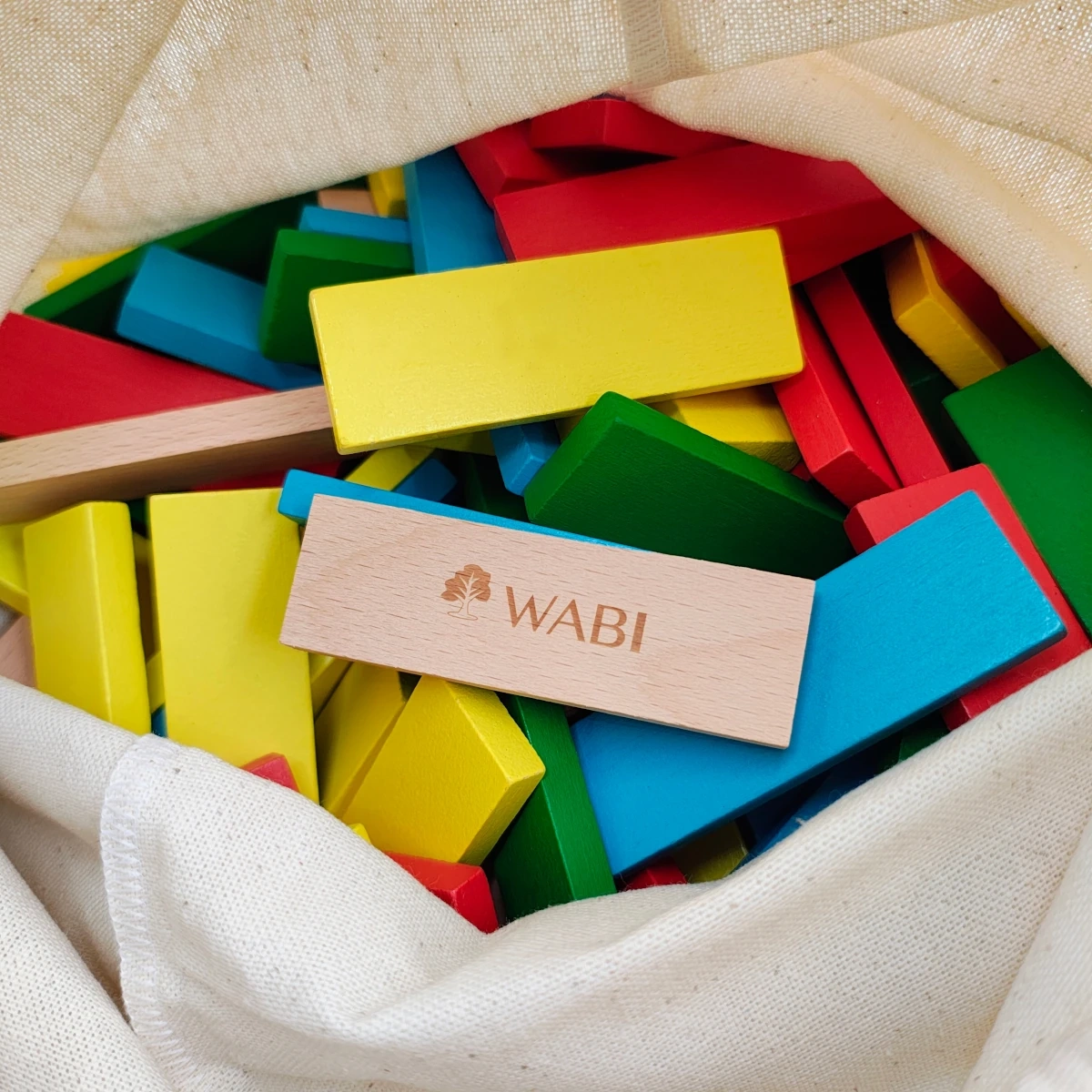 Drewniane klocki deseczki WABI Planks 8 cm 200 sztuk 3+ - miniatura 3