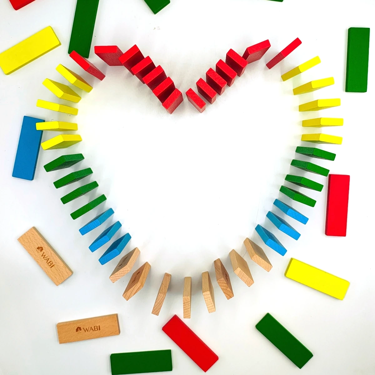 Drewniane klocki deseczki WABI Planks 8 cm 200 sztuk 3+ - miniatura 12