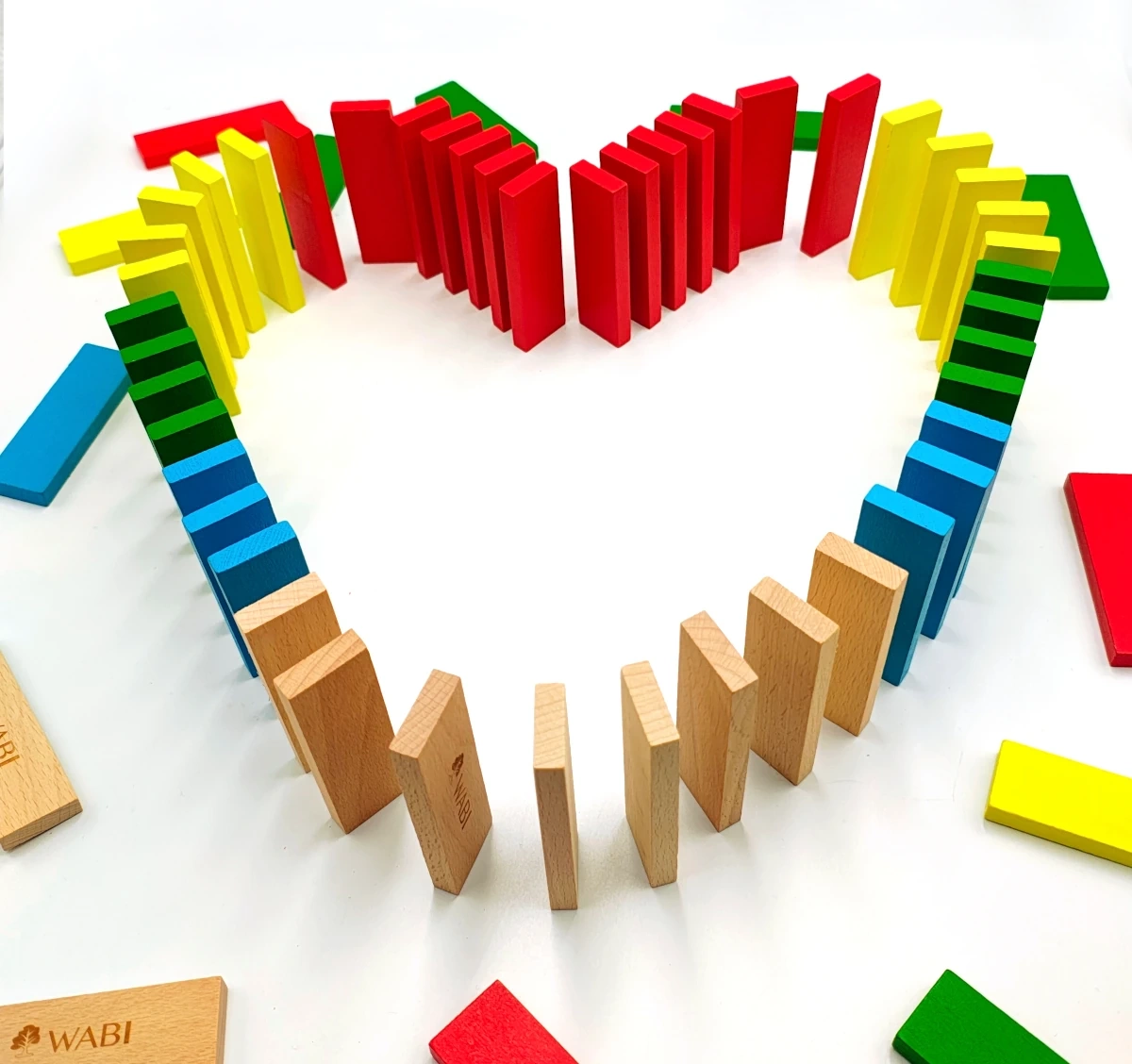 Drewniane klocki deseczki WABI Planks 12 cm 200 sztuk 3+ - miniatura 6