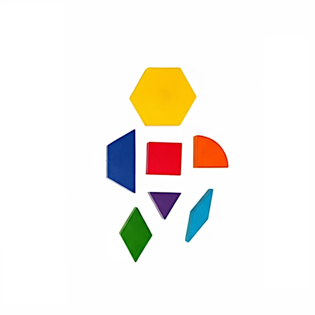 Magnetyczna mozaika Tangram z tablicą - 128 el. + karty pracy - miniatura 5