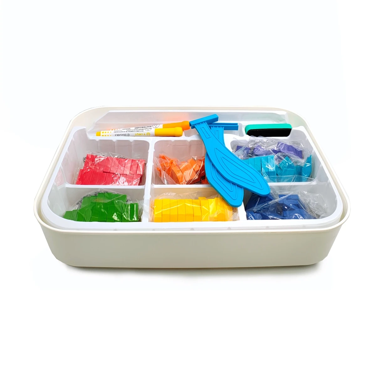 Magnetyczna mozaika klocki Tangram z tablicą - 252 el. + karty pracy - miniatura 6